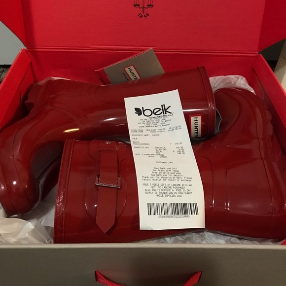 Hunter Shoes - Hunter Rain boots Military Red Short size 9